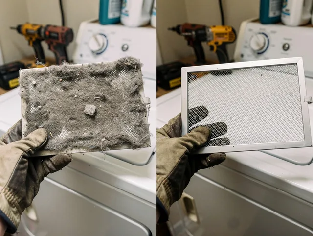 Professional lint trap cleaning by Cleveland Heights Dryer Vent Cleaning in Cleveland Heights