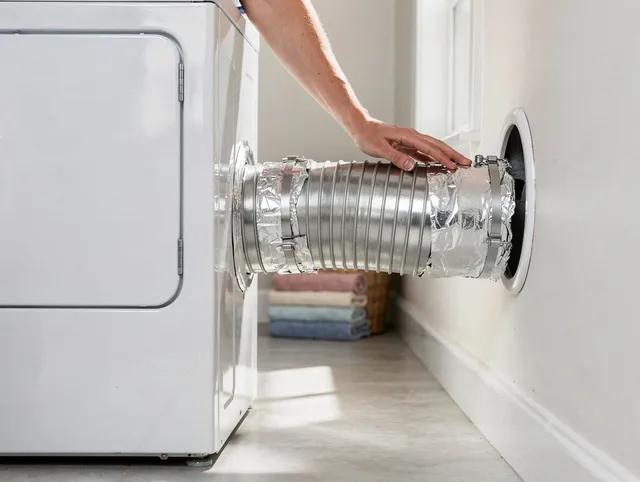 Professional dryer vent hose installation by Cleveland Heights Dryer Vent Cleaning in Cleveland Heights