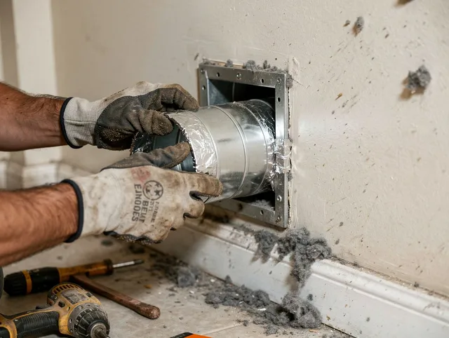 Professional dryer vent repair and installation by Cleveland Heights Dryer Vent Cleaning in Cleveland Heights