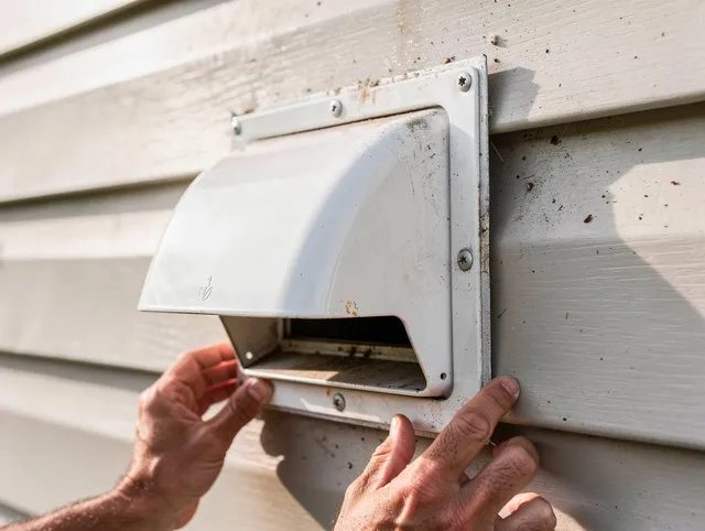 Cleveland Heights Dryer Vent Cleaning technician delivering thorough residential dryer vent cleaning service in Cleveland Heights